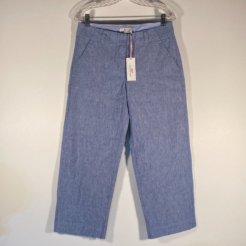Vineyard Vines Bow Front Cropped Pants Women Size 4 / New